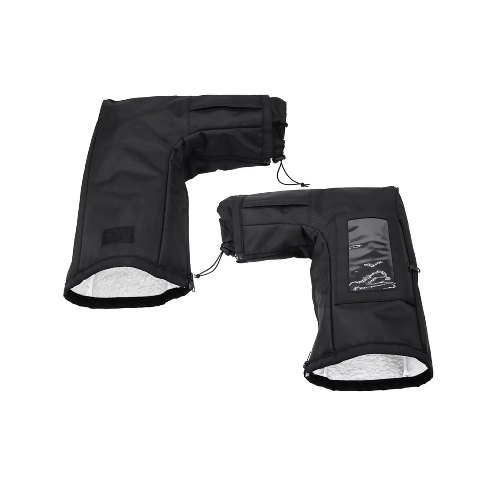 

2 Pieces ATV Gloves Wear Resistant with Pouch Waterproof ATV Handlebar Hand Warmers ATV Handlebar Mitts for Men Women