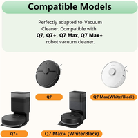 ABGH-For Roborock Q7 Q7+ Q7 Max Q7 Max+(Plus) Robot Vacuum Cleaner Accessories Kits Main Side Brush Filter Mop Bags