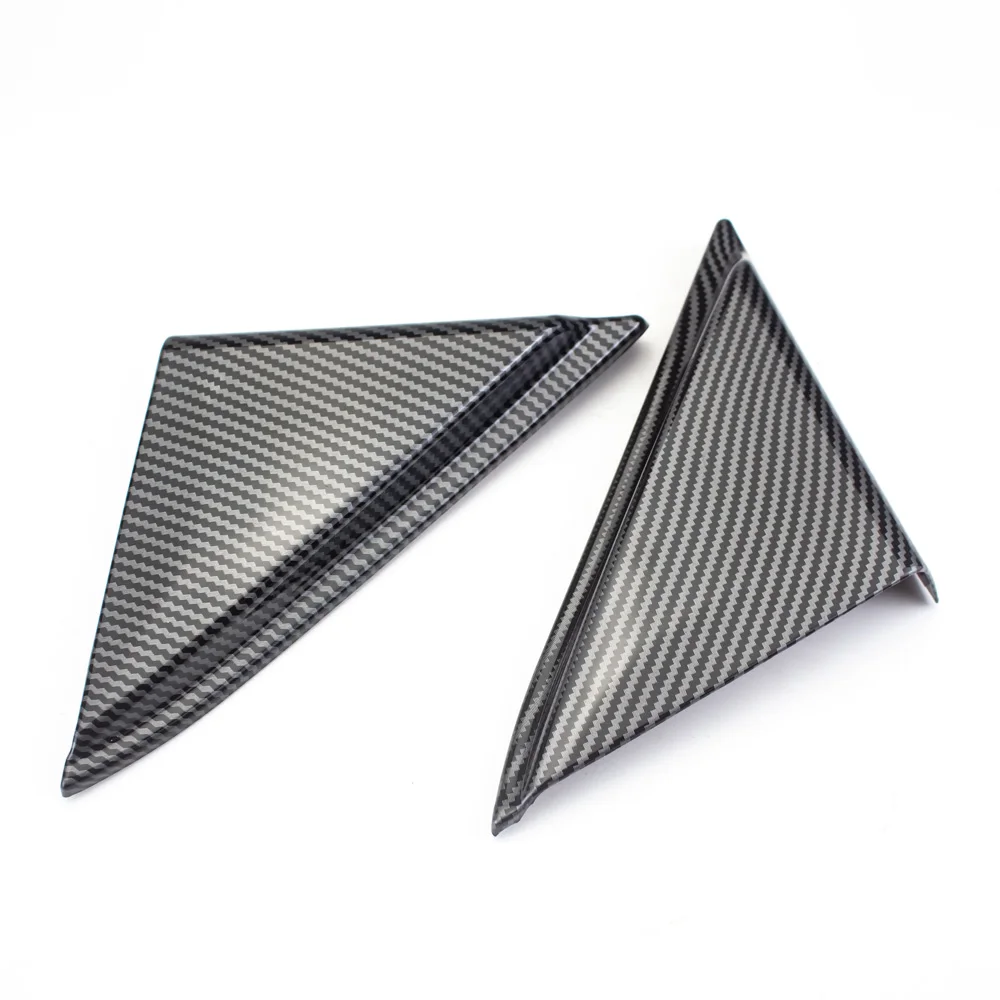 2PCS ABS Golden Carbon Fiber Color Pillar Frame Tweeter Cover Interior Decorative for Peugeot 208 2020-2025