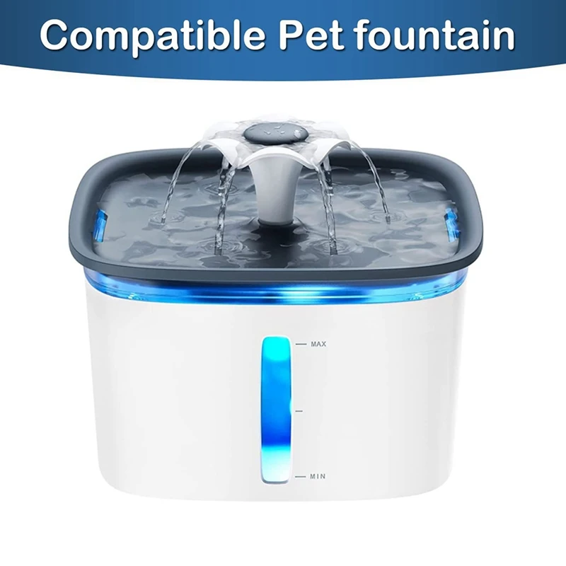 20-pakowy filtry zamienne i 20-pakowy zamiennik filtry do wody dla zwierząt domowych, potrójny System filtracji fontanna dla kota trwała