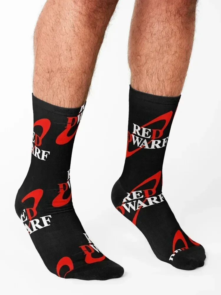 Distressed Red Dwarf Logo Socks happy moving stockings golf Running Socks Women's Men's