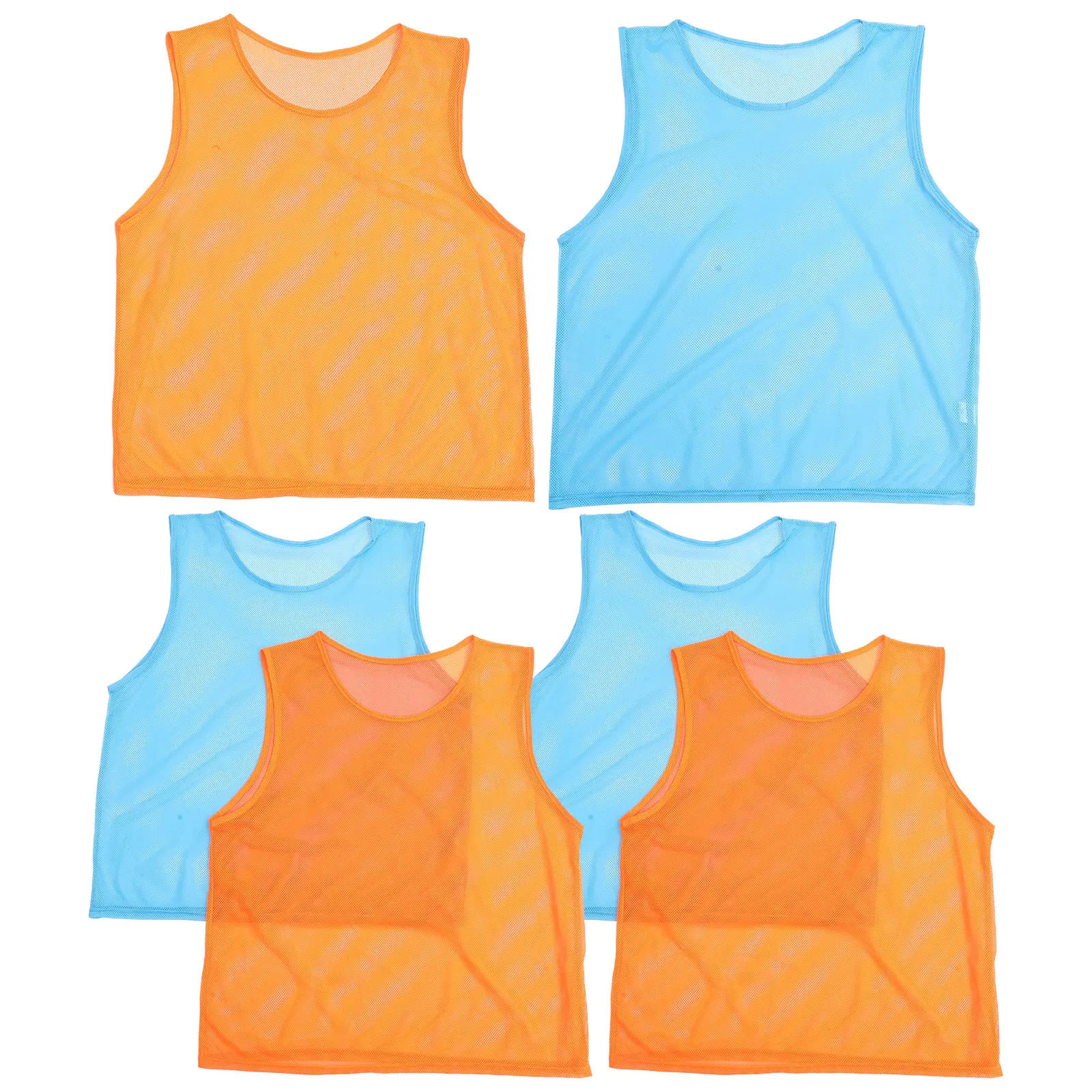 

6pcs Training Team Vest Lightweight Quick-Dry Sports Pinnies for Soccer Football Rugby Hockey Basketball Fitness Practice Gear