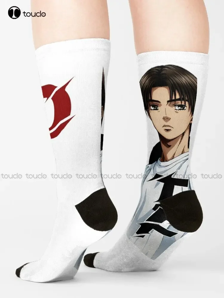 Initial D Takumi Fujiwara 2Jz, Battle, Stage 2, Ae86 Socks Gym Socks Personalized Custom Unisex Adult Teen Youth Socks