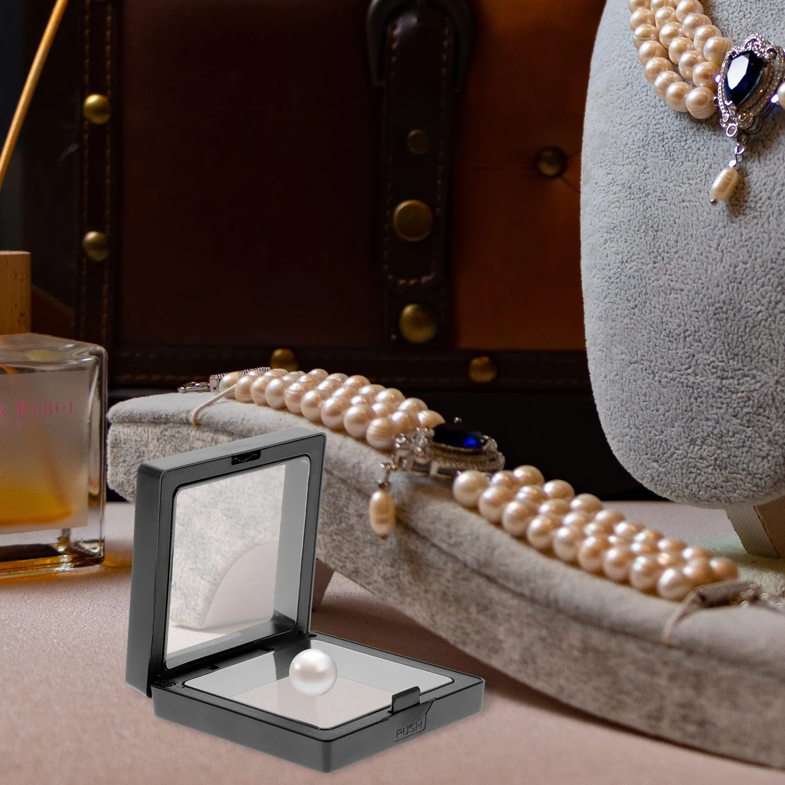 

6Sets Jewelry Display Box Transparent Pe Film Ring Bracelet Storage Creative Fashionable Durable Gift Wrapping