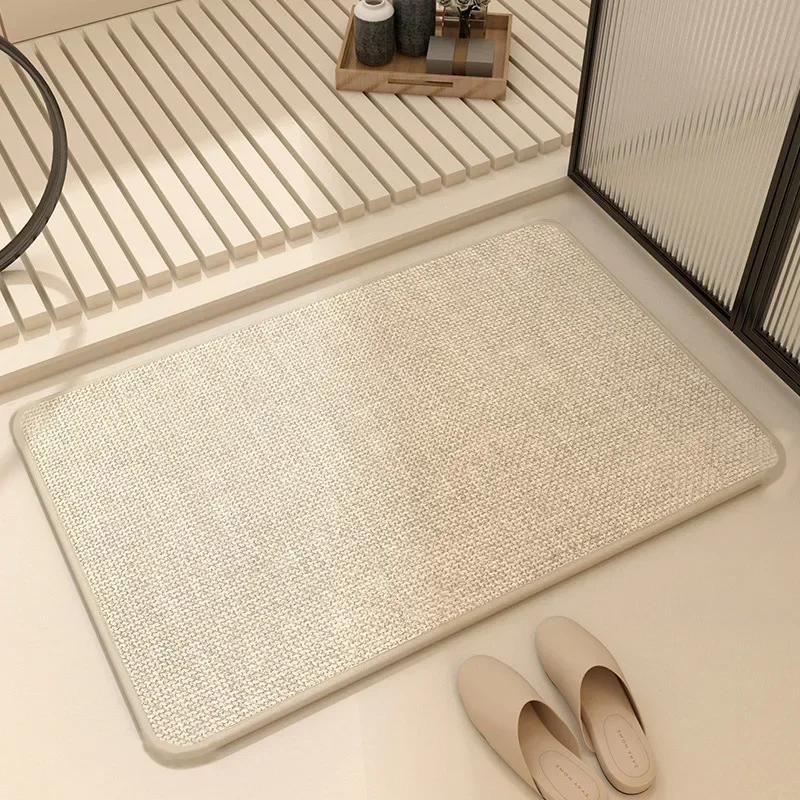 yesBathroom floor mats bathroom absorbent mats toilet doorway non-slip  foot mats restroom entrance quick-drying carpet