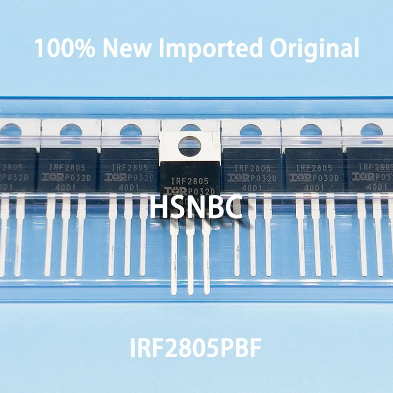 10 stks/partij IRF2805PBF IRF2805 TO-220 55 V 75A MOSFET N-Kanaal Power Transistor 100% Nieuwe Geïmporteerde Originele