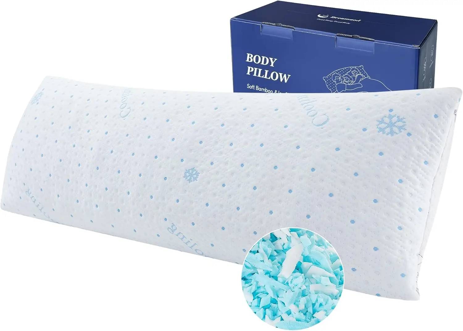 

Охлаждающая подушка для всего тела с наволочкой, регулируемая, из измельченной пены с эффектом памяти, для беременных, длинная, для полной поддержки тела