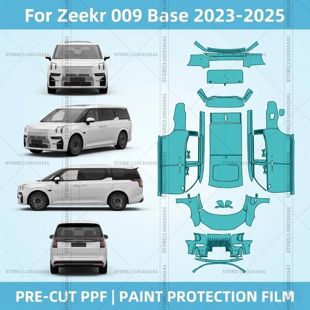 

For Zeekr 009 Base 2023-2025 Pre-Cut Paint Protection Film PPF Transparent Car Film Professional Automotive PPF Full Vehicle