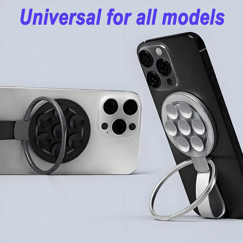 

Складной магнитный кронштейн с пряжкой, подставка для телефона, силиконовая присоска, настенное зеркало, кольцо на палец, кронштейн, держатель для телефона Magsafe