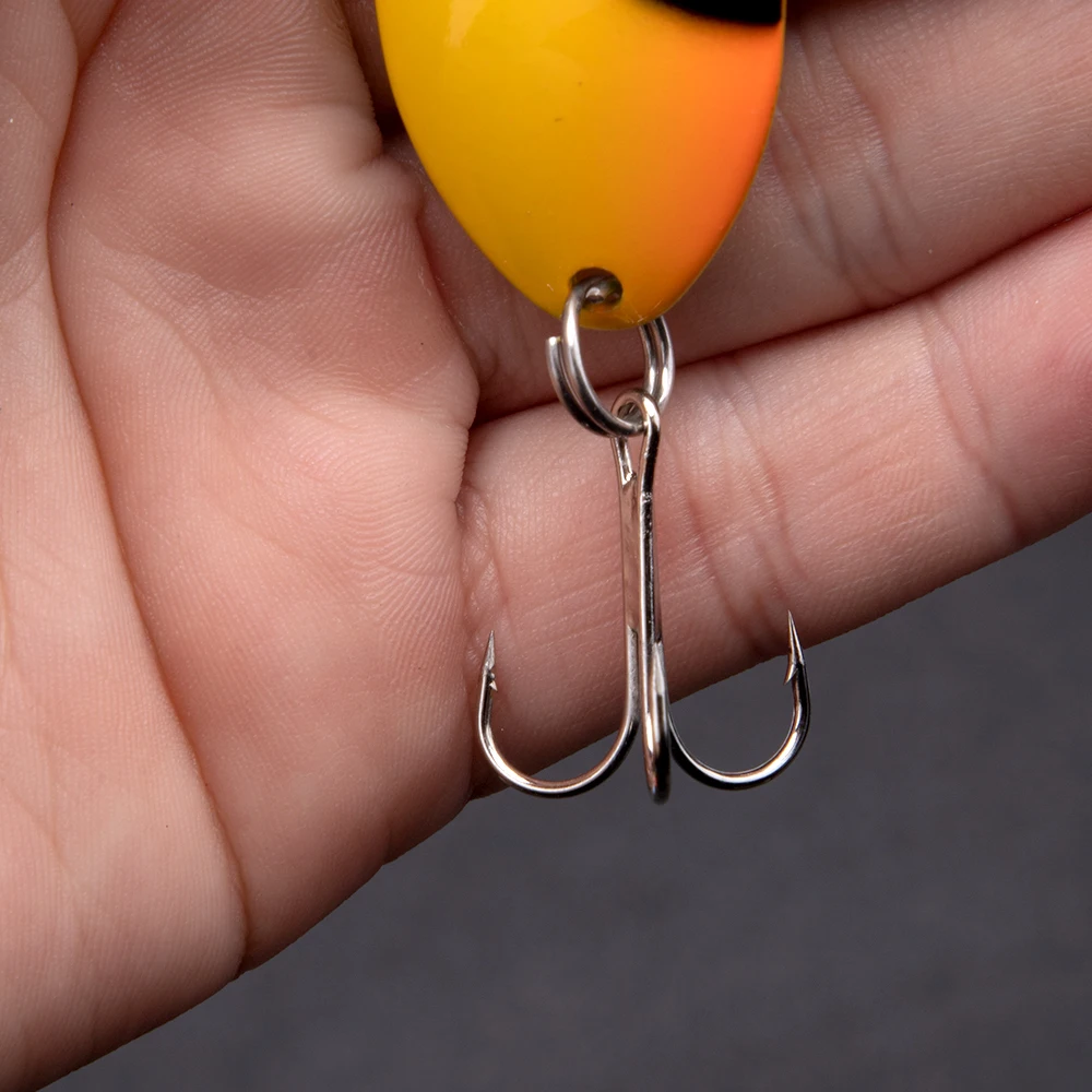 FISHINGFANS Forellenangeln 75mm/95mm Löffelköder Künstlicher Köder Süßwasser-Spinnköder Jigbait Fischköder Flutter Spoon Jerkbait Köder – Detail 4