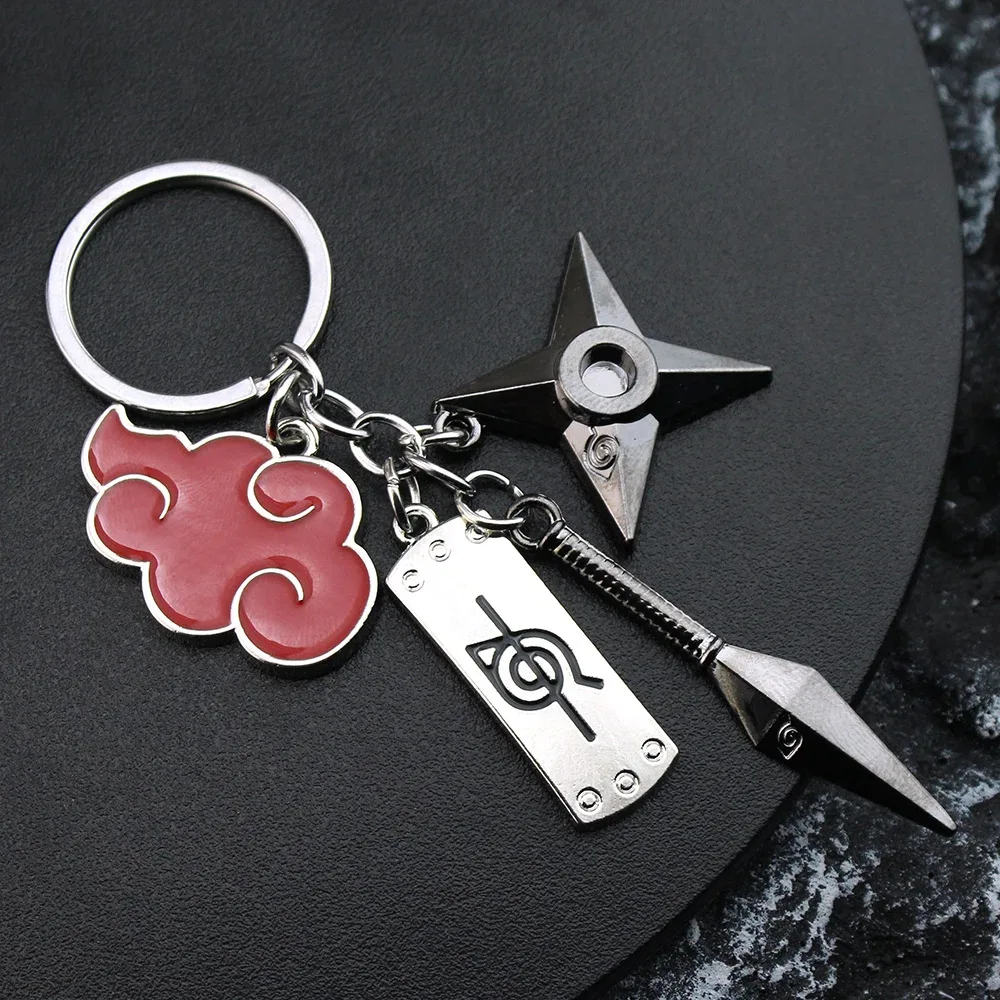 40 Style Naruto Keychain Toy Xiao Organization Red Cloud Pendant Kunai Shuriken Konoha Ninja Backpack Pendant Birthday Gift view 2