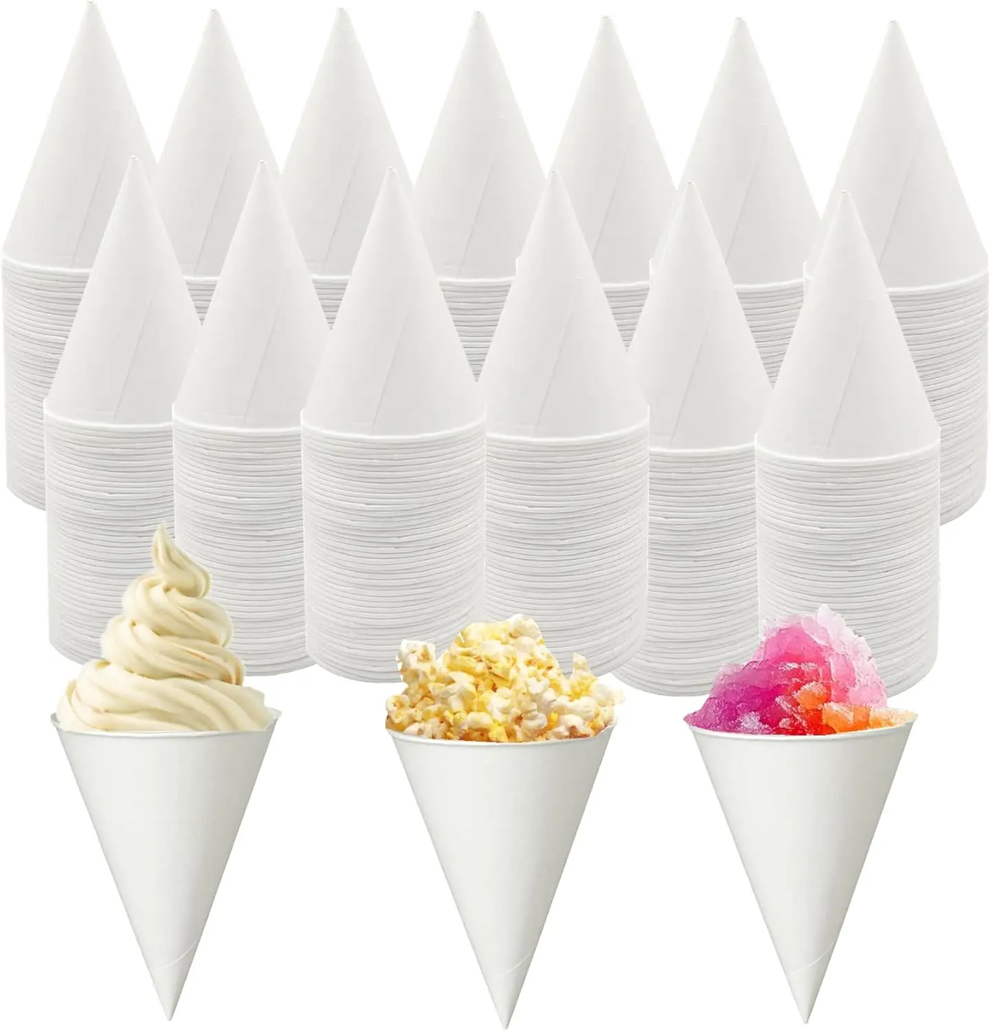 

600 Pack Cone Water Cups, 4OZ Disposable Paper Snow Cups for Water Dispenser, Office Water Cooler, Sports Teams Fundrais