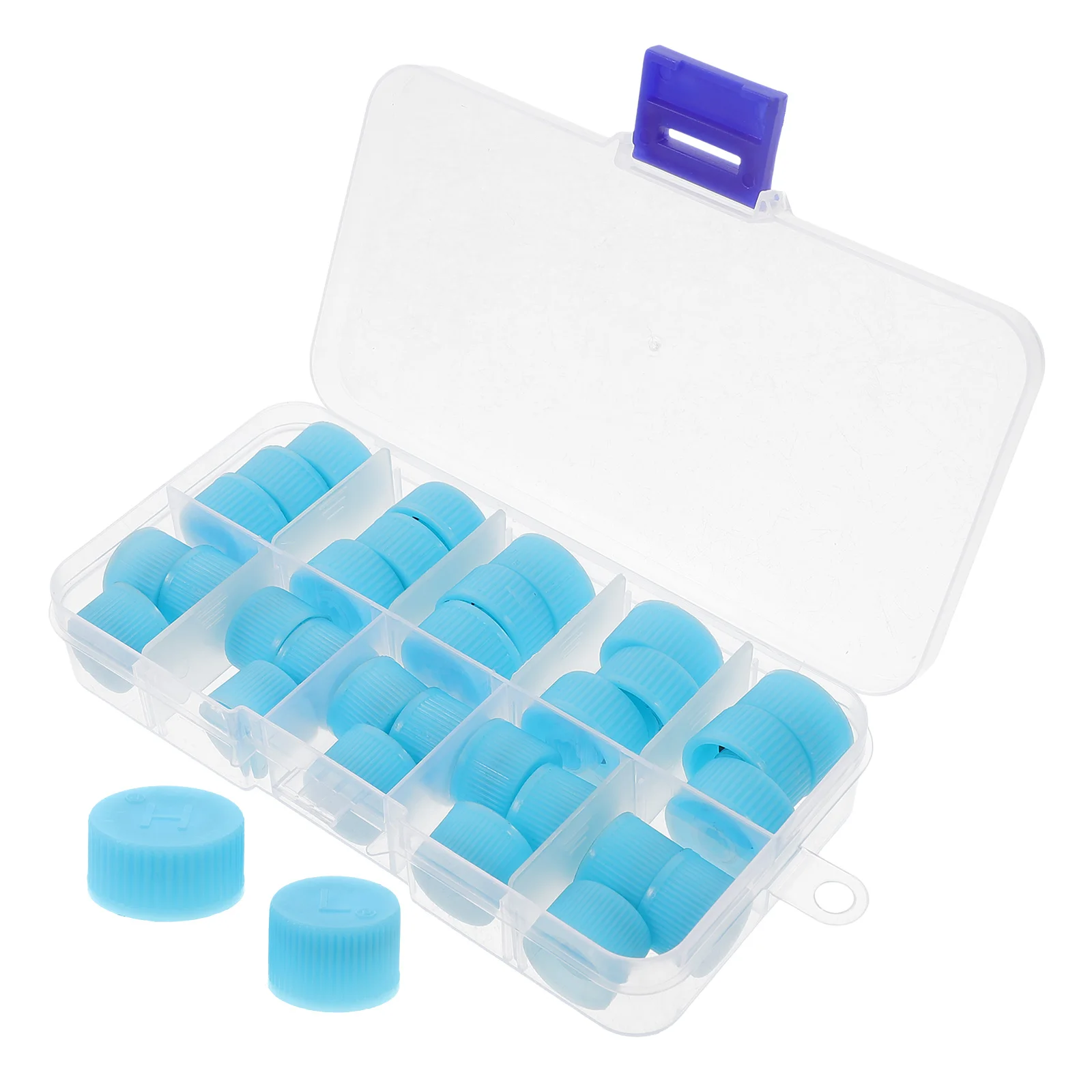 

30pcs Air Valve Core Dustproof Cap Low High Pressure Plastic Sleeve Refrigeration Port Cap For Cars Universal Design