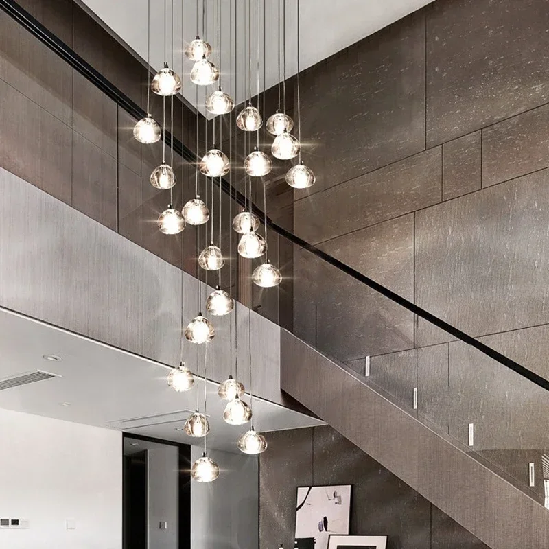 

Peach Shape LED Ceiling Chandeliers For Bedroom Headboard Living Room Staircase Multi Head Crystal Pendant Lamp Indoor Lighting