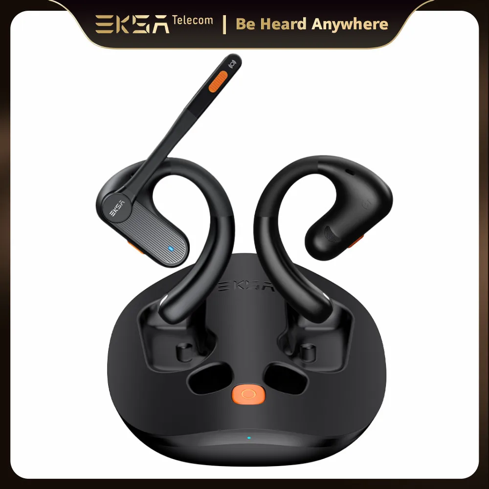 

EKSA S30 Open-Ear Wireless Headphones, Air Conduction Bluetooth 5.3 Headset, 4 Mic ENC, 70H Playtime, for Office/Meetings/Music