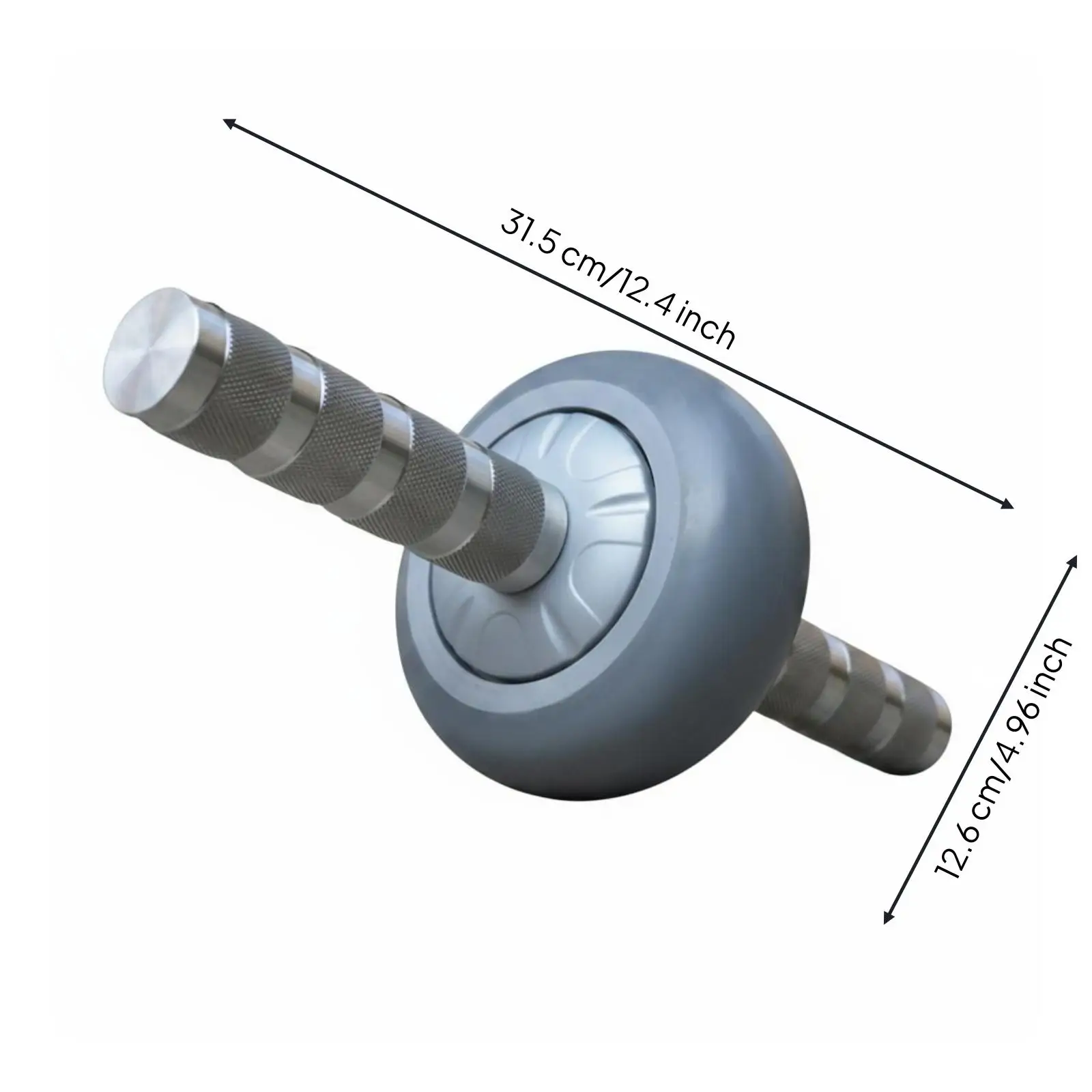 Dual Bearing Core Exercise Wheel Gym Abs Roller Rubber Coated Workout Equipment for Home Strength Training