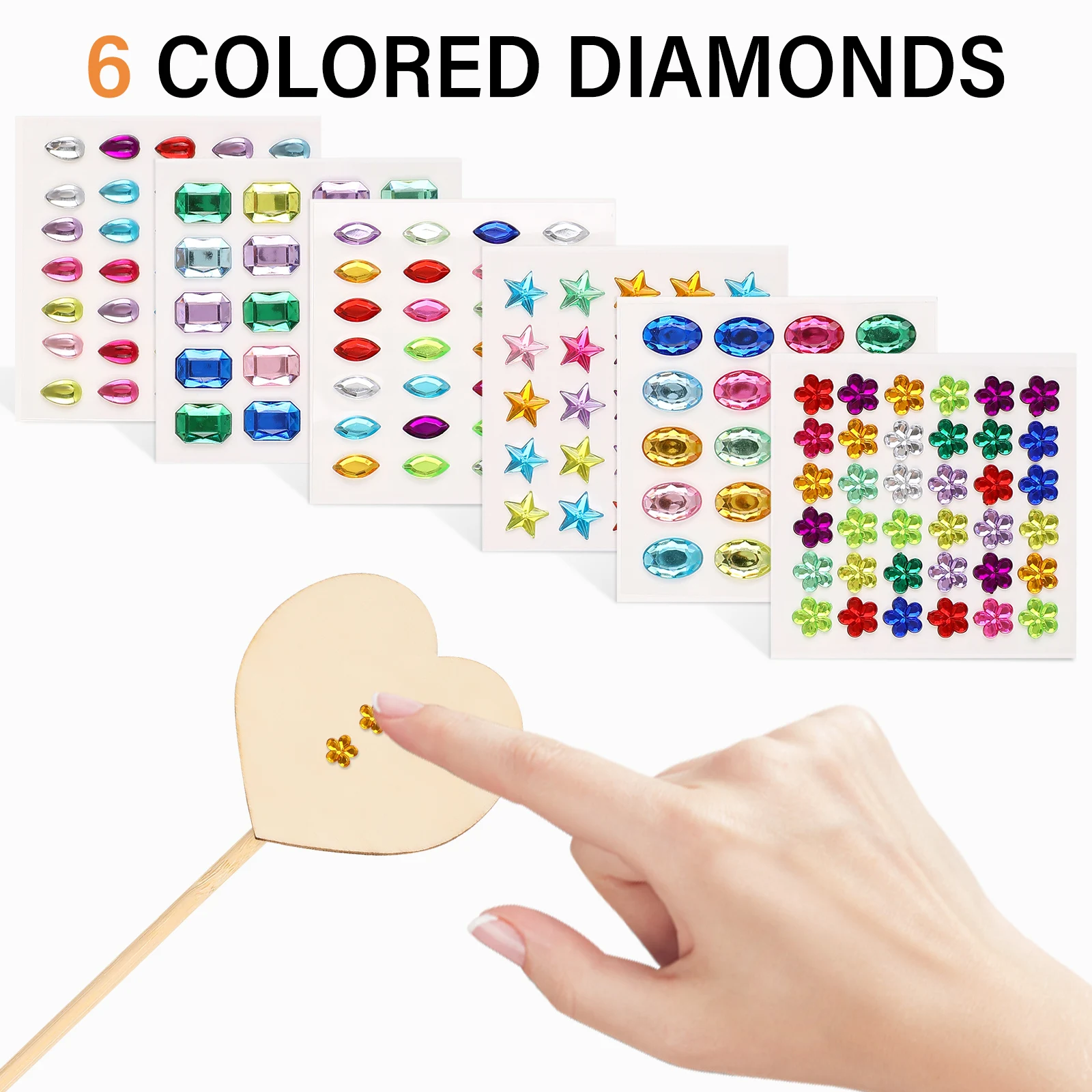 

1 Set Wooden Fairy Wands Diy Kit For Party Stage Prop Heart Star Crown Butterfly Shape Kids Fairy Wand Set Smooth