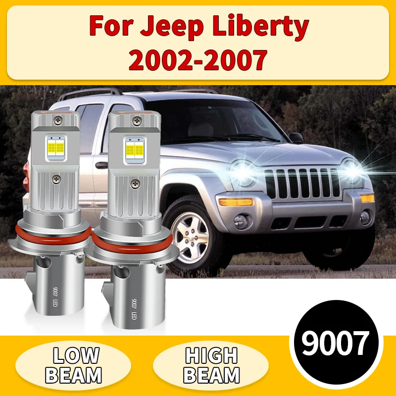 

2 шт. Canbus HB5 9007 светодиодная лампа дальнего/ближнего света 12 В авто противотуманная фара для Jeep Liberty 2002 2003 2004 2005 2006 2007