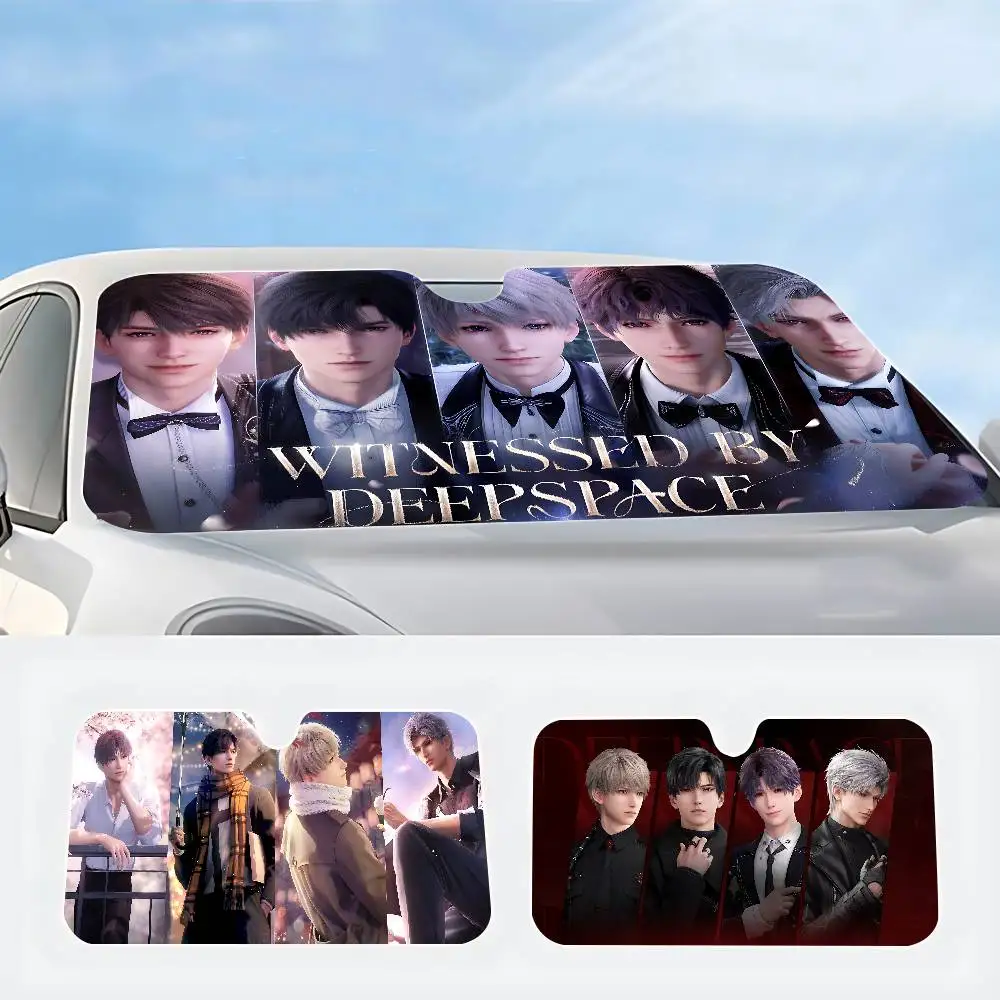 

Game L-Love And DeepspaceS Sunshade Windscreen 3D Film Plaid Gift Novelty Car Front Window Visor 70x130cm Sun Visor Protect