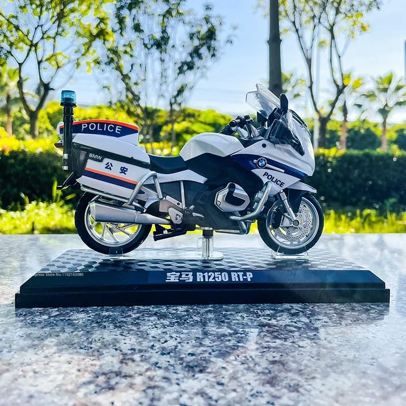 MSZ 1:12 BMW R1250RT-P سبيكة دراجة نارية يموت الصب نموذج سيارة دراجة نموذج سيارة لعبة جمع دراجة نارية صغيرة هدية مع الضوء