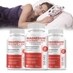 Magnesium (Glycinate) Supplement to Support Stress Relief, Sleep, Heart Health, Nerves, Muscles, and Metabolism, Relaxation