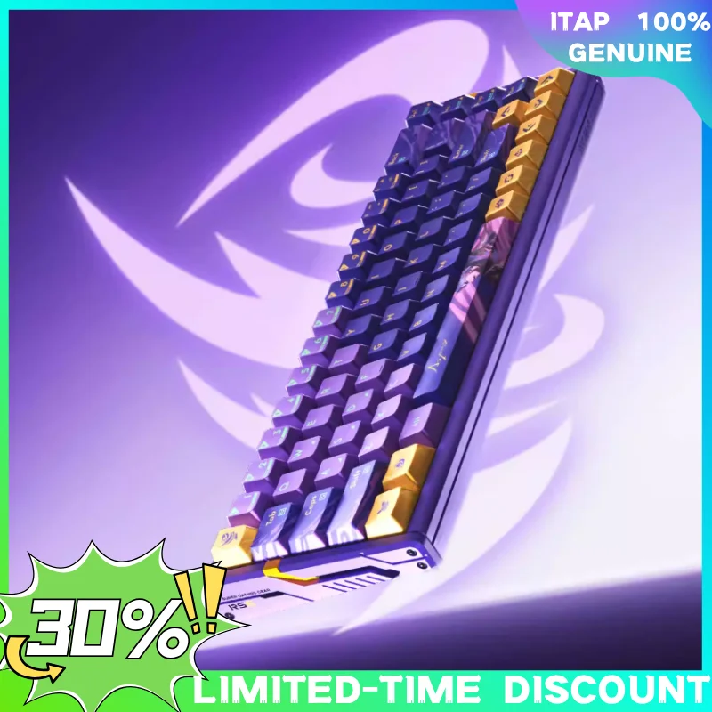 

Проводная игровая клавиатура ATK RS6 Ultra ASPAS с магнитной осью, настраиваемая, с возможностью горячей замены, аксессуар для периферийных устройств для киберспорта и компьютера