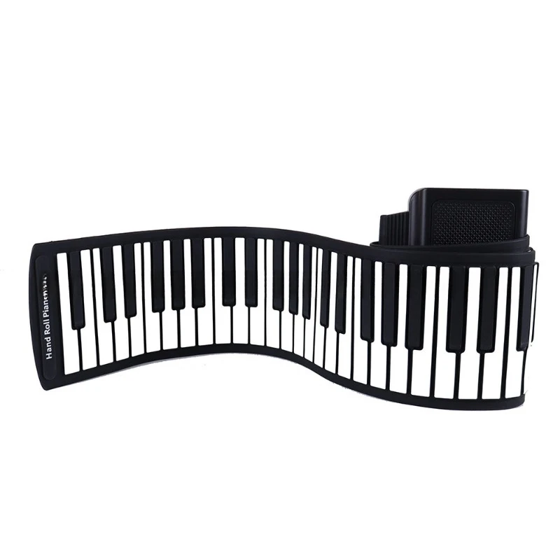 Pianino ręczne 88-klawiszowa silikonowa klawiatura bluetooth, przenośne pianino elektroniczne składane wejście miękkie pianino ręczne