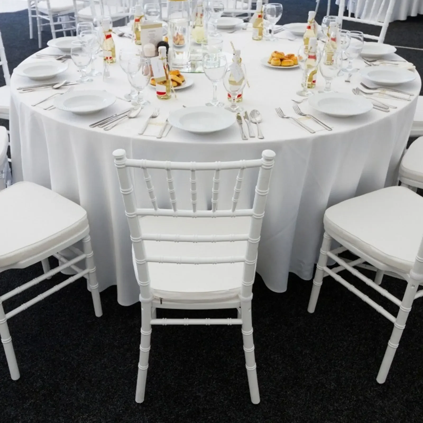 Manteles redondos de satén de 145-335cm, cubierta de capa superior blanca, tela lisa para boda, evento, banquetes, Hotel, Decoración de mesa de Buffet