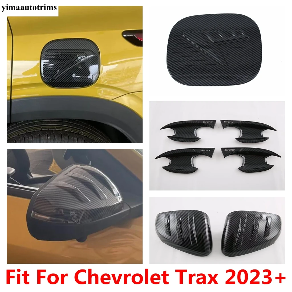 

Rearview Mirror Cap / Handle Bowl / Fuel Tank Oil Cover Trim Carbon Fiber Accessories Exterior Fit For Chevrolet Trax 2023 2024