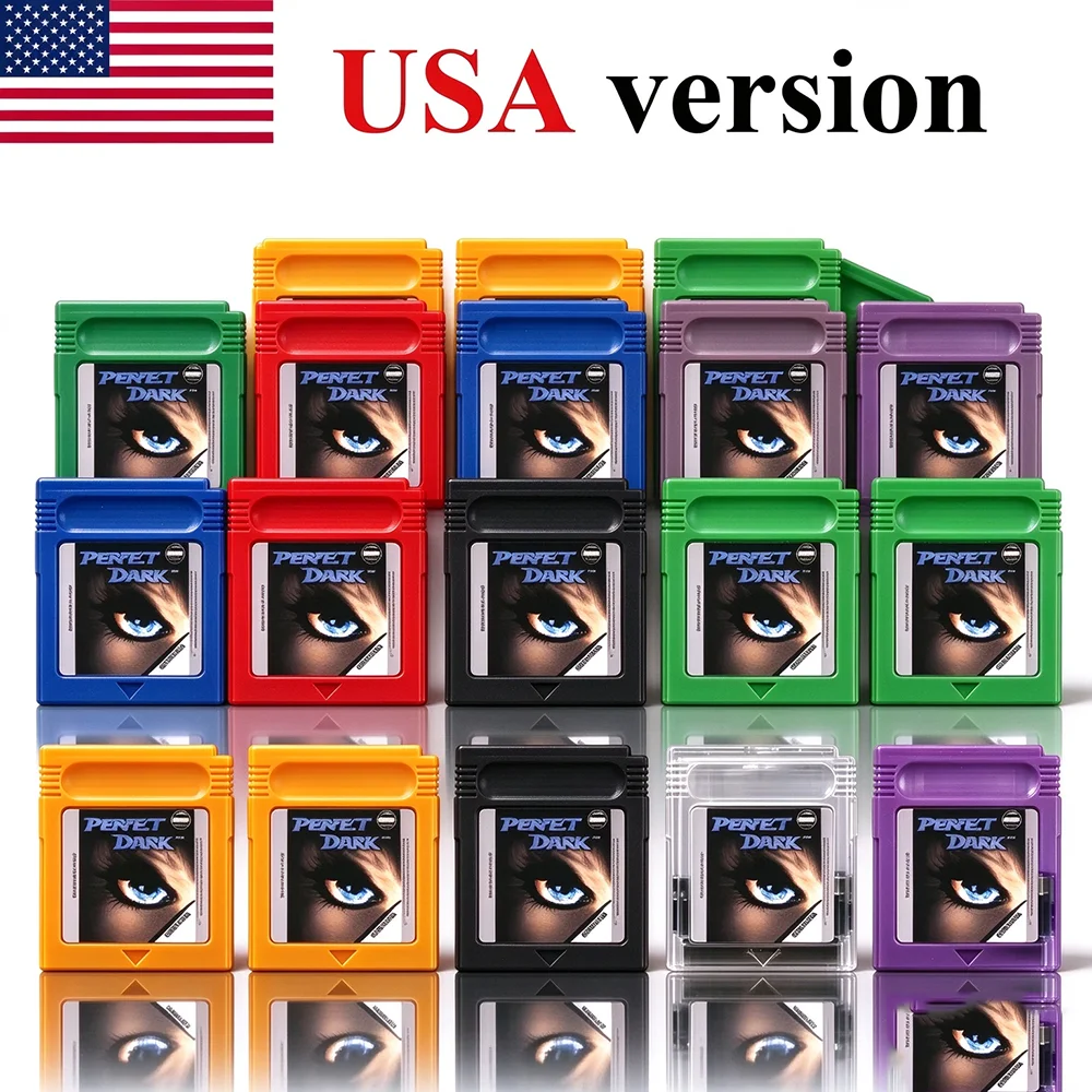 Perfect Dark Game Cartridge 9 Colors GBC USA Version English 16 Bit Retro Video Game Console Card
