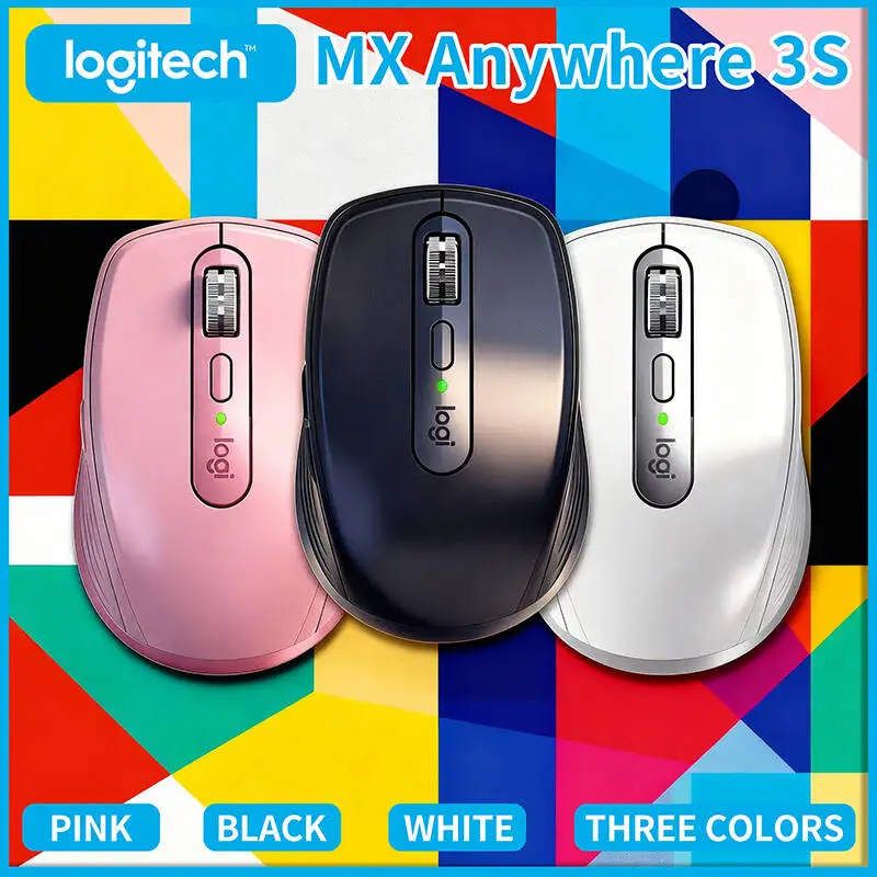 High-Performance Logitech MX Anywhere 3S - 8000 DPI Darkfield, Hyper-Scroll, Silent Buttons, Office Use & Travel Companion
