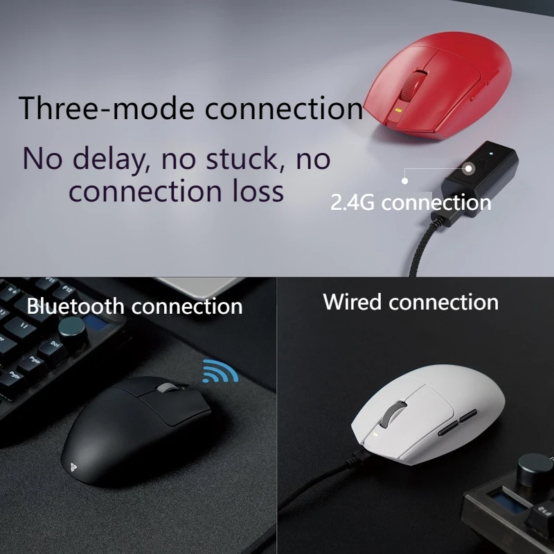 FANTECH ماوس ألعاب لاسلكي ثلاثي الوضع تصميم خفيف الوزن Paw3395 8k الكمون المنخفض Huano Micro Switch ماوس Esports طويل التحمل #3