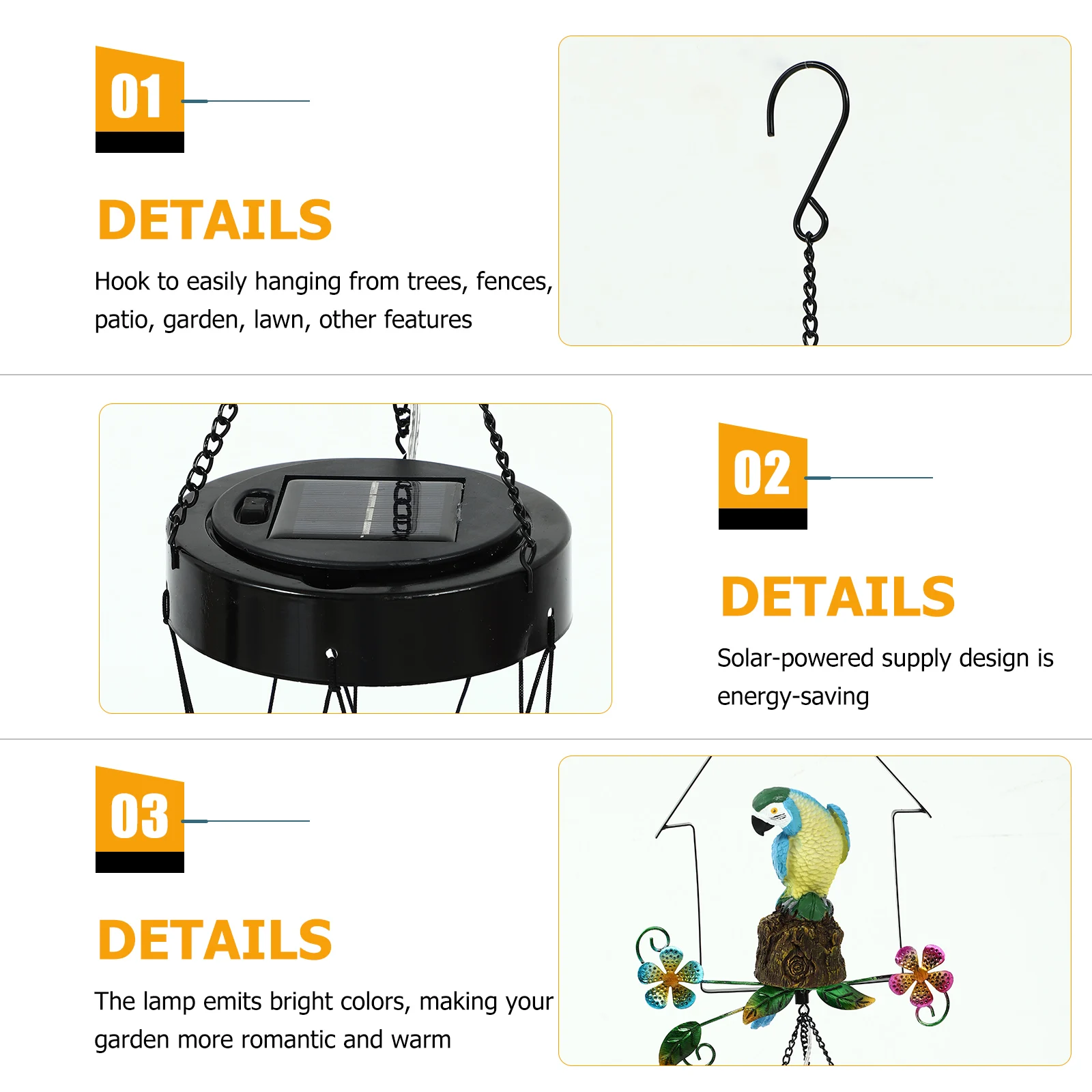

Solar Wind Chime Light Garden Hanging Lamp Bright Color LED Energy Saving Dusk On Hook Fence Patio Lawn Decorative Red Bell