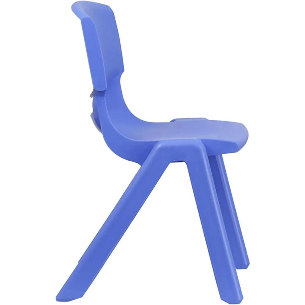 Flash Furniture 4 Pack Blue Plastic Stackable School Chair with 15.5'' Seat Height