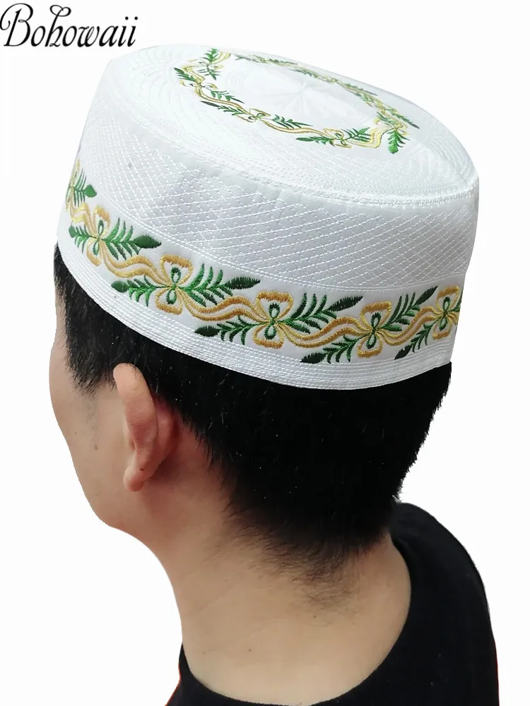 Мусульманская шляпа BOHOWAII, мусульманская шляпа Kufi Kippa, модные удобные молитвенные шляпы, кепки Kippah, мужская шляпа