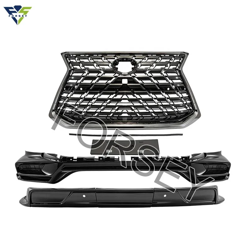 

Brand New 2021 LX570 Body Kit Sport Plus Kuro Style White& Black Edition lx Body Kit Grille Bumper Front