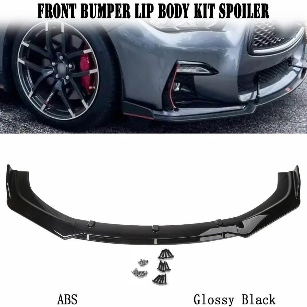 

For Chevy Camaro Front Bumper Lip Spoiler Lower Splitter Gloss Black Body Kit US United States