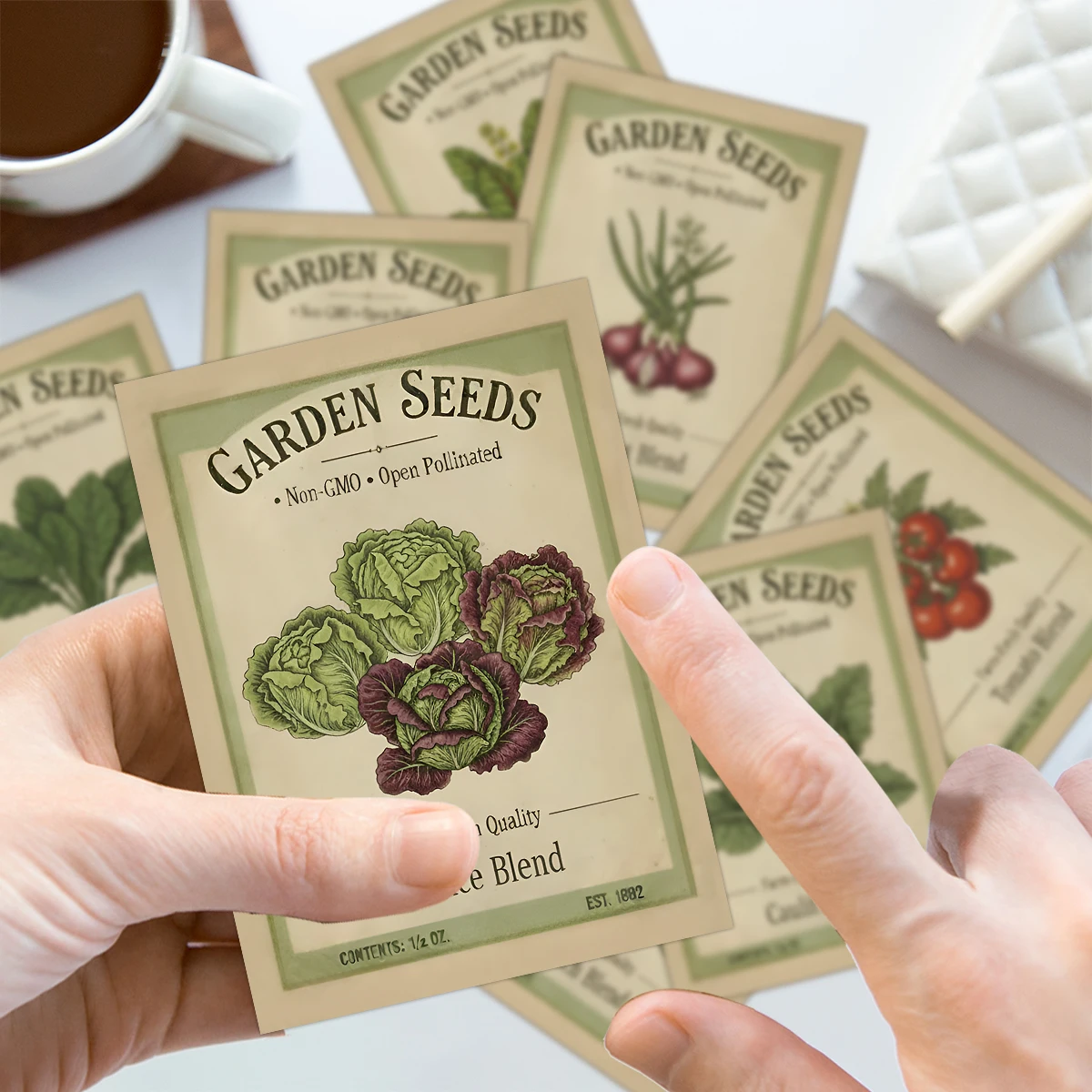 30 Stück Vintage-Garten-Gemüsesamen-Sammelkarten, Karten zur Pflanzwissenssammlung, Geschenke für Hausgärtner – Detail 6
