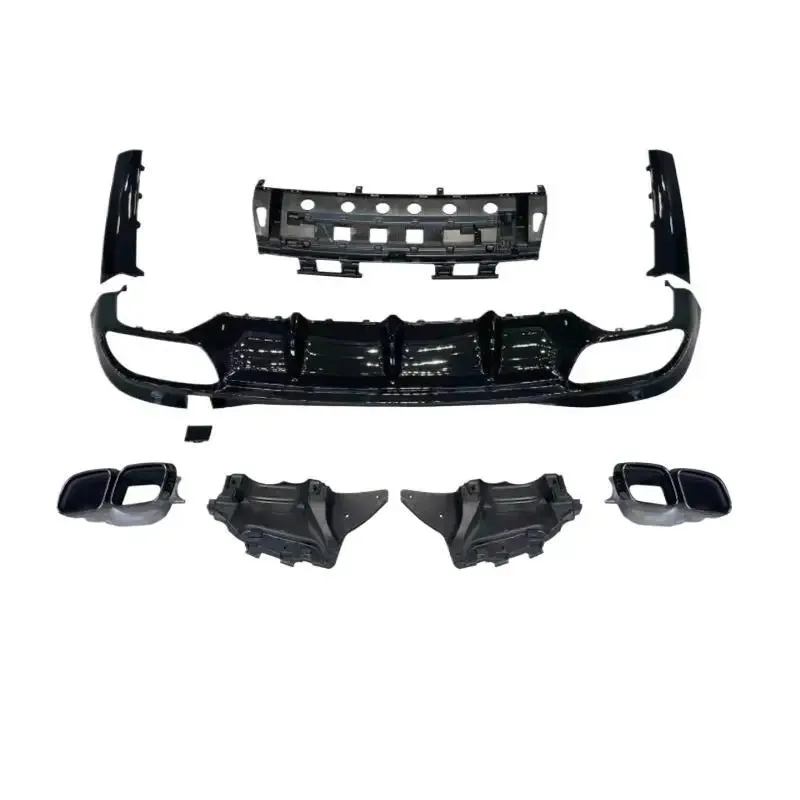 

High Quality S Class W223 Upgraded to S63 Glossy Black Rear Diffuser with Exhaust Tips Rear Lip for W223 2020+