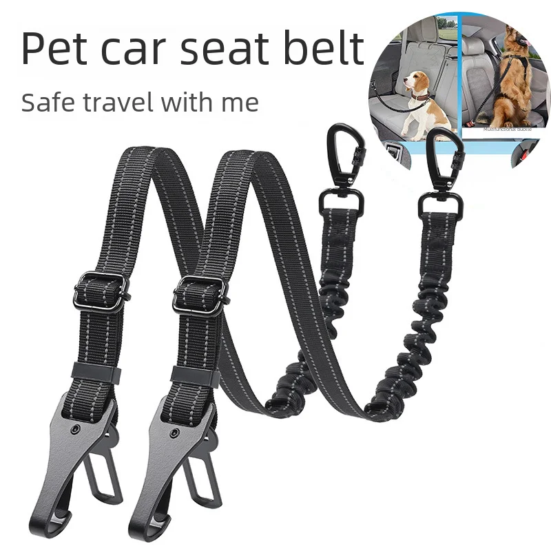 Pet Dog Safety Belt For Small Medium Large Dogs Car Safety Buckle Automobile Rope Fixed Retention Strap Anti-slip