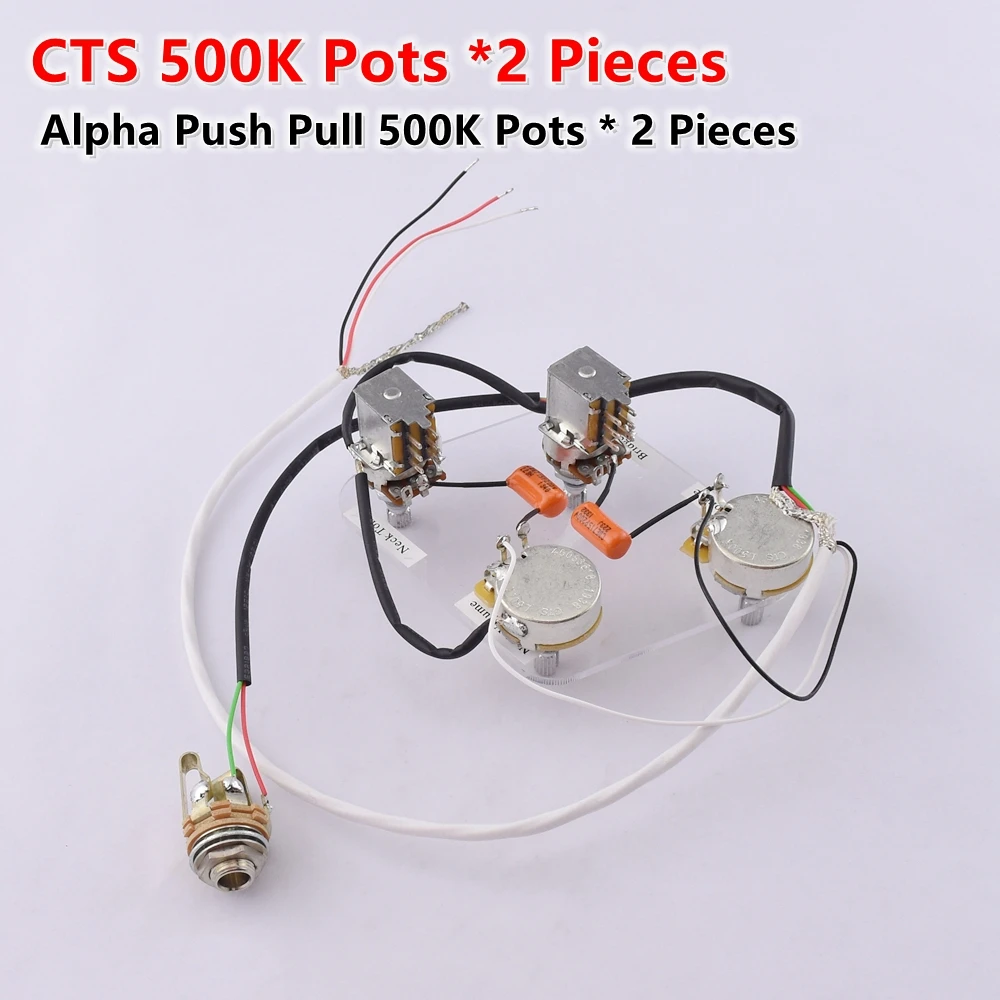 

1 Set Loaded Pre-wired Electric Guitar Push Pull Wiring Harness Prewired Kit