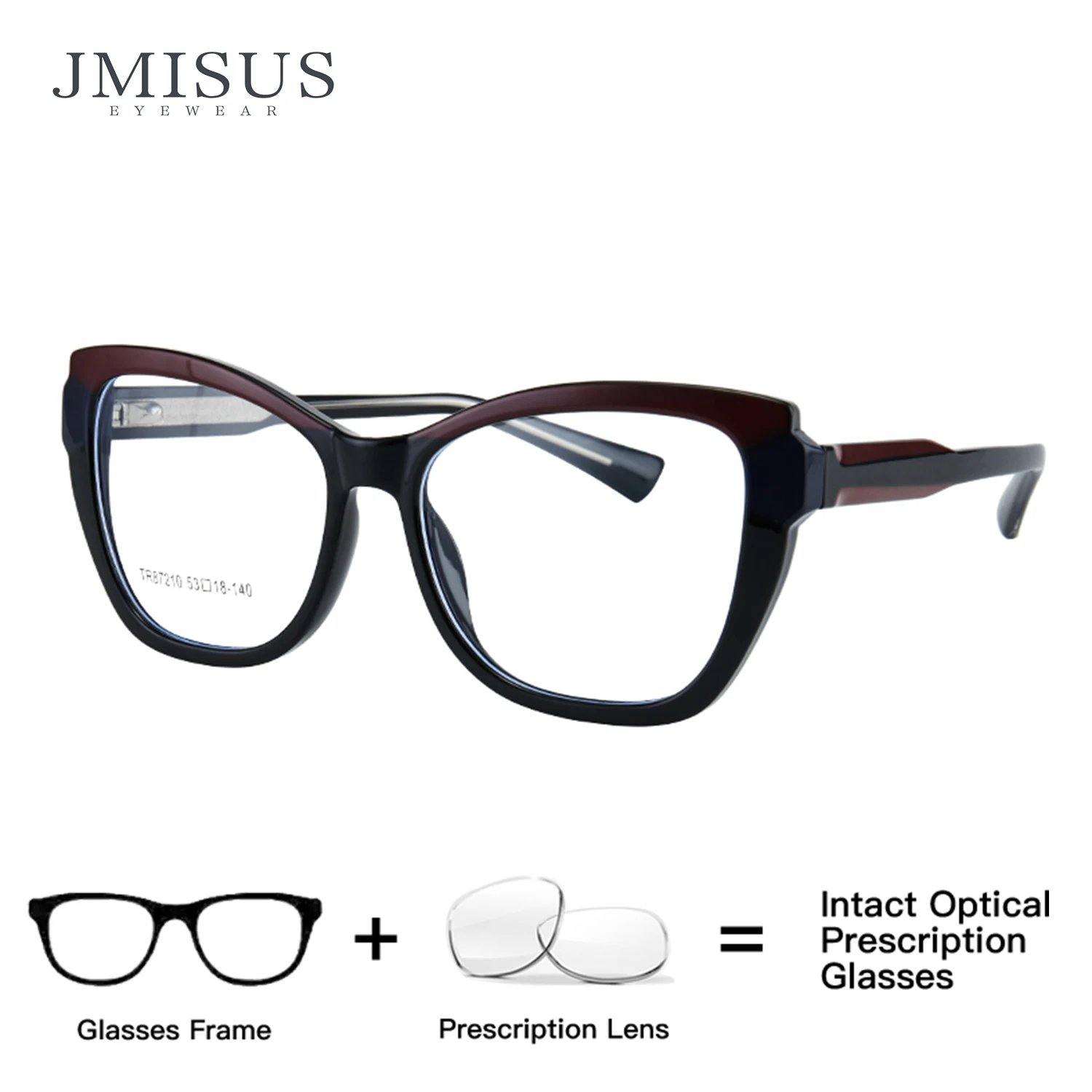 JMISUS Fashion 2026 Square Prescription Glasses Myopia Progressive Eyeglasses Butterfly Optical Lenses with Recipe for Women