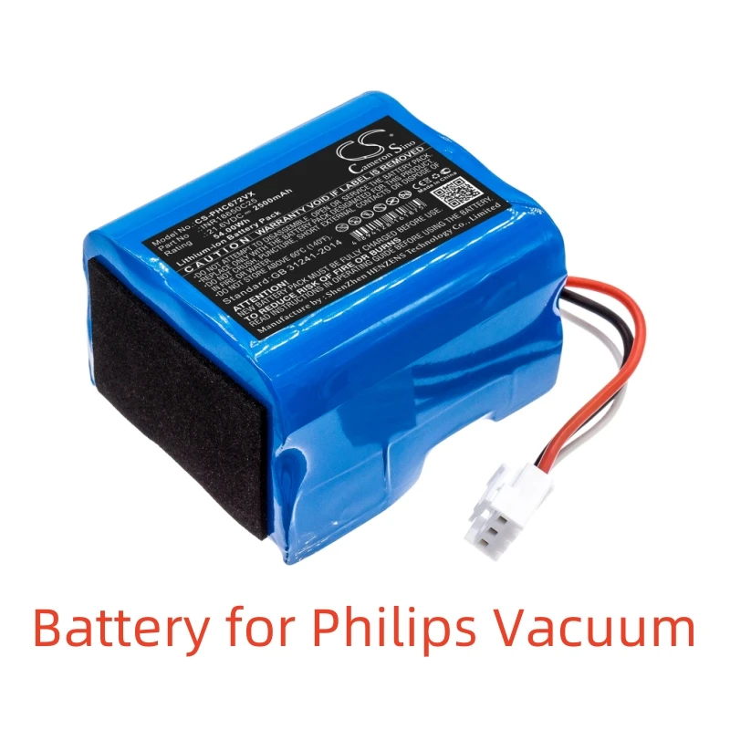 Li-ion Vacuum Battery for Philips,21.6V,2500mAh,FC6721,FC6722,FC6723,FC6721-01,FC6725,FC6726,SpeedPro 6727/01,FC6728,FC6729