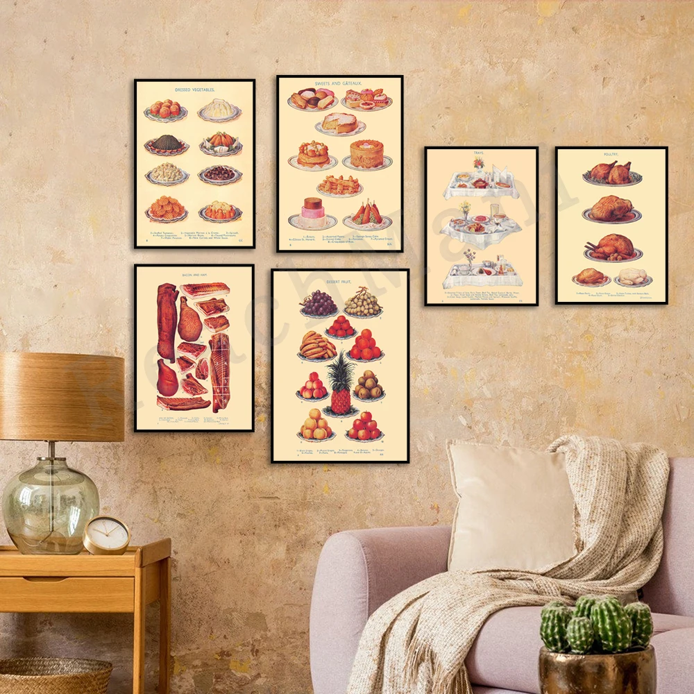 1940s Cookbook Print. Vintage Appetizers. Enhanced Print of a Page from 