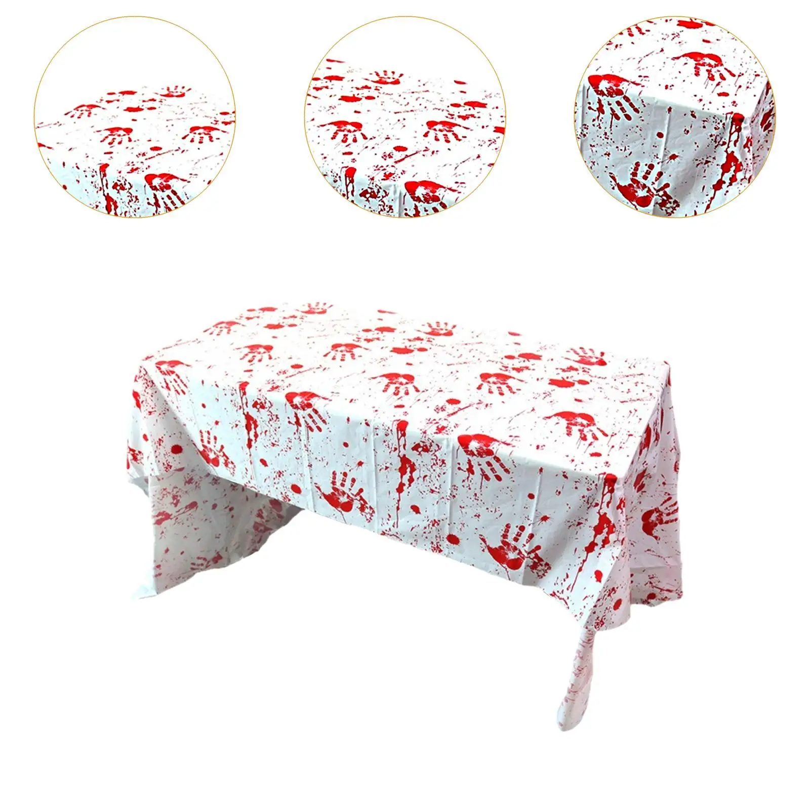 Halloween Foil Table Cloth, Rectangle 137x183cm Table Cover, Waterproof for Dinner Table, Halloween, Dining Room Supplies