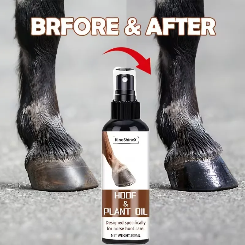 Aceite para Pezuñas de Caballo para Pezuñas Agrietadas - Fórmula Restauradora de Nutrición Profunda con Aceites Botánicos Naturales, Humectación y Brillo Duraderos