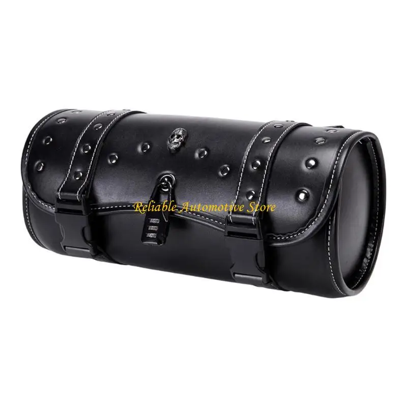 

M68B Motorcycle Storage Pouches Saddlebag PU Leather Tool Bag Fork Handlebar Front Fork Daily Commute Storage Bag