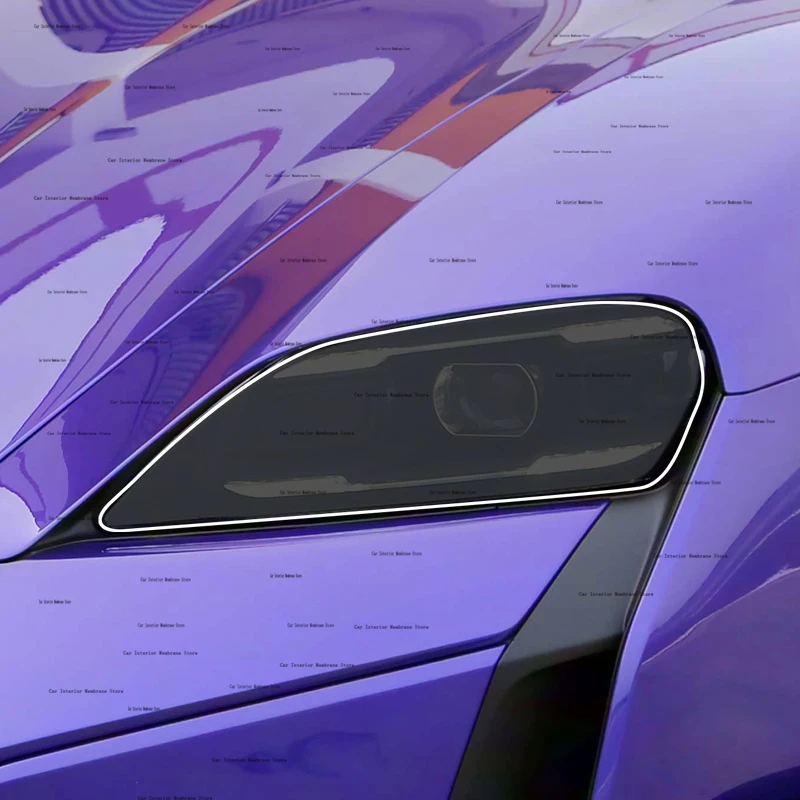 

Для Porsche Taycan (2022-2025) внешняя фара автомобиля, защита от царапин, оттенок передней лампы, защитная пленка из ТПУ, аксессуары, наклейка