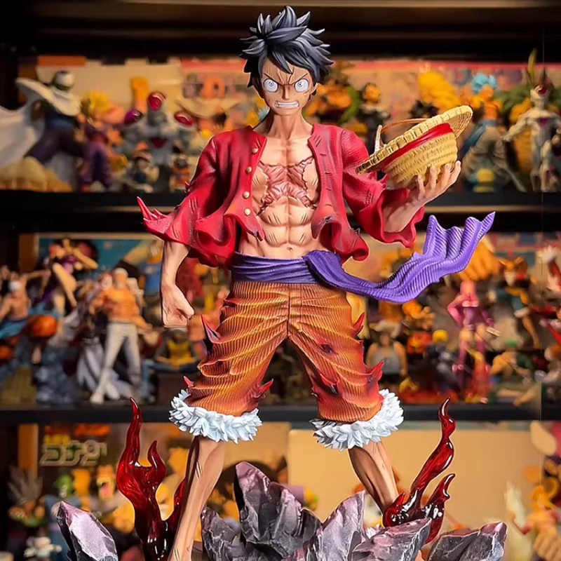 24cm New One Piece Luffy Anime Figure Four Emperors Monkey D. Luffy Action Figurine PVC Collectible Model Doll Toys