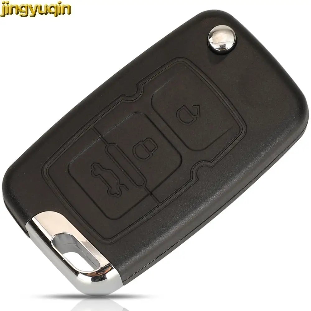 Jingyuqin Flip Remote Car Key Fob Shell For Geely Emgrand 7 EC7 EC715 EC718 Emgrand7 EC7-RV EC718-RV Left/Right Blade 3 Buttons